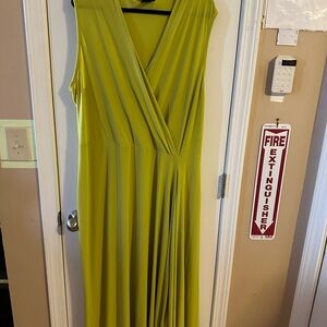 Ashley Stewart Vibrant Green Maxi Dress